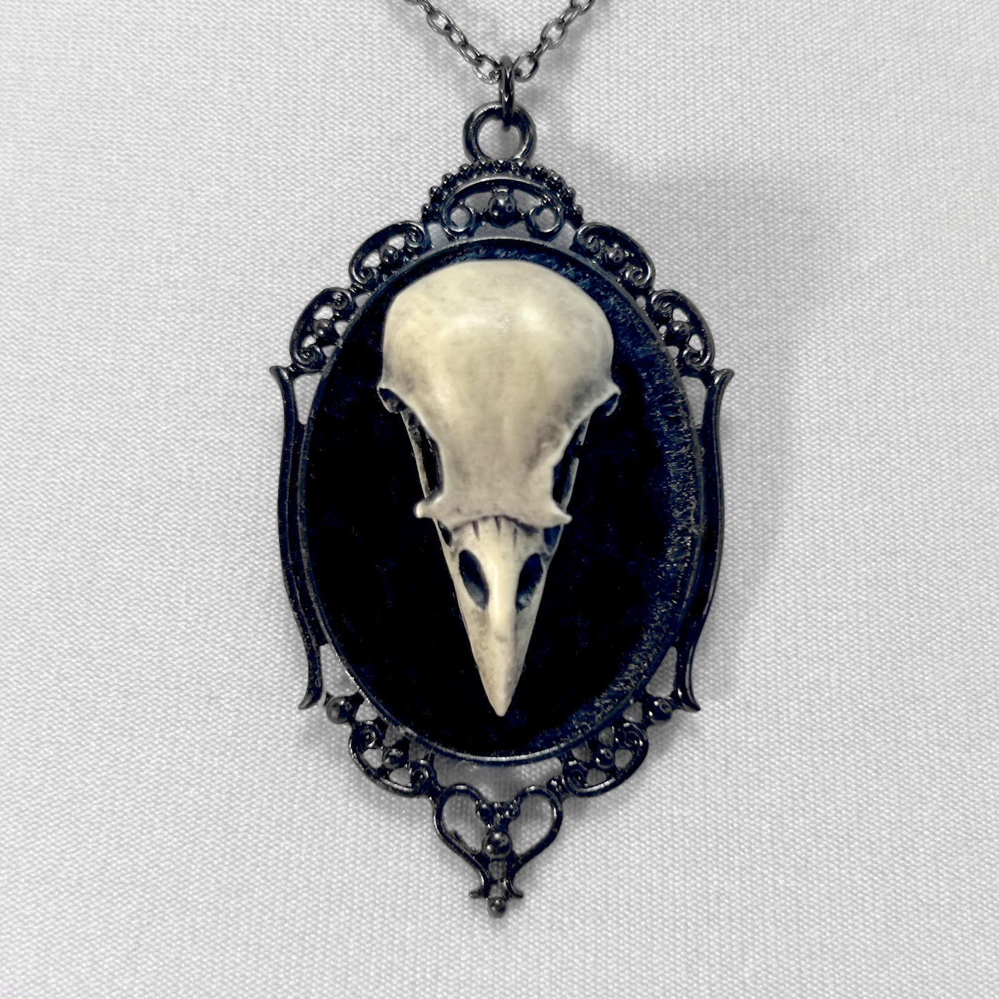 Resin Bird Skull Necklace