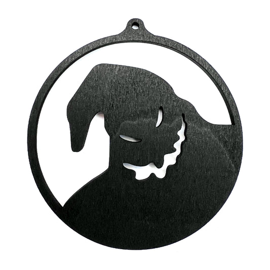 Oogie Boogie Gothic Christmas / Holiday Tree Ornament - Black Stained Wood